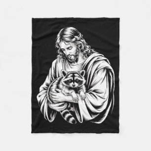 Waschbär Jesus Waschbär zertrampelt Waschbär Tier Fleecedecke
