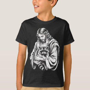 Waschbär Jesus Waschbär zertrampelt Waschbär Tier T-Shirt