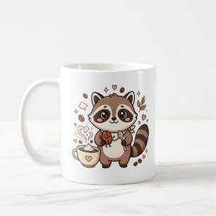 Waschbär-Kaffee-ClipArt-Keramik-Tasse Kaffeetasse