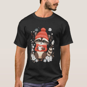 Waschbär Kaffee Mädchen Kleidung Jungen Dekoration T-Shirt