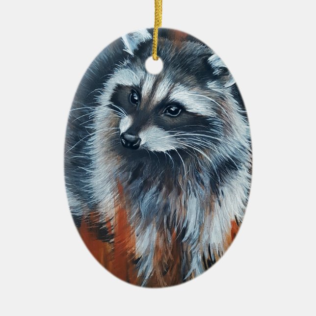Waschbär Keramikornament (Vorne)