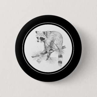Waschbär-Knopf im Bleistift Button