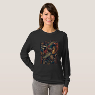 Waschbär Langarmshirt Nocturnal T-Shirt