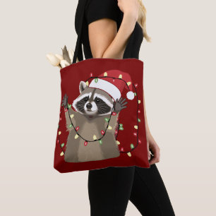 Waschbär-Liebhaber Weihnachtsleuchten Tier Santa H