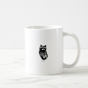 Waschbär-Linie Kunst-Logo Kaffeetasse