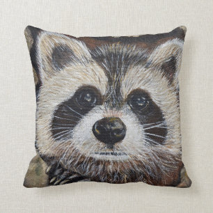 Waschbär-Malerei Kissen