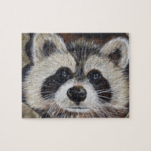 Waschbär-Malerei Puzzle