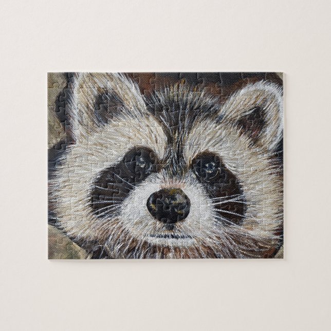 Waschbär-Malerei Puzzle (Horizontal)