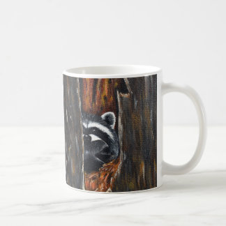 Waschbär-Mama-und-Baby-Malerei Kaffeetasse