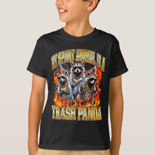Waschbär Mein Srit-Tier Ist Ein Müllpanda Lustiger T-Shirt