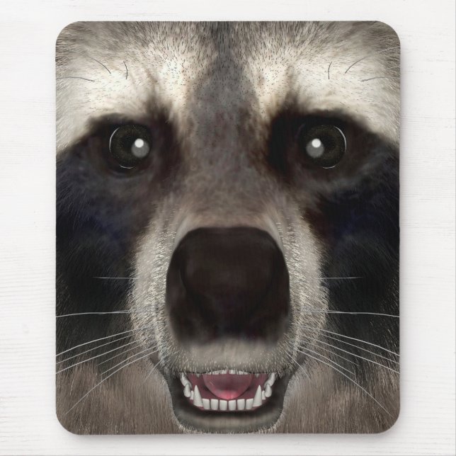 Waschbär Mousepad (Vorne)