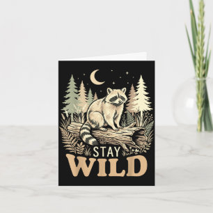 Waschbär-Naturliebhaber bleibe wild Waldtiere Karte