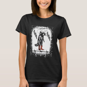 Waschbär Nur Ein Mädchen Vintage Waschbär Lustiger T-Shirt