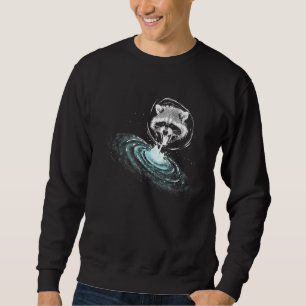 Waschbär Panda räumt Müllplätze auf   Grüne Erde  Sweatshirt