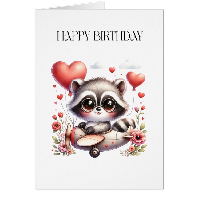 Waschbär-Pilot Geburtstag (Vorne)