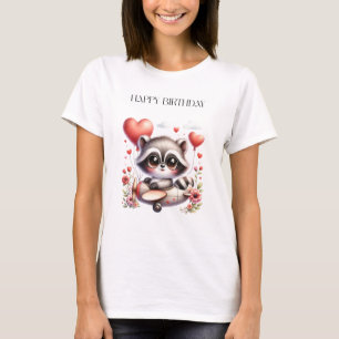 Waschbär-Pilot-Geburtstag T-Shirt