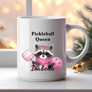 Waschbär Pink Pickleball Königin Tasse