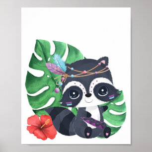 Waschbär Poster