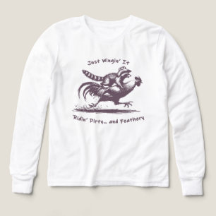 Waschbär reitender Hahn – Barnyard Rodeo Cowboy