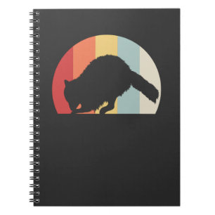 Waschbär Retro Vintage Notizblock