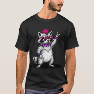 Waschbär Rock Musik Waschbär Geschenke Für Männer T-Shirt