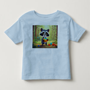 Waschbär-Rubik-Wald-Puzzle Kleinkind T-shirt