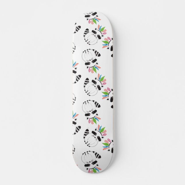 Waschbär Skateboard (Vorne)