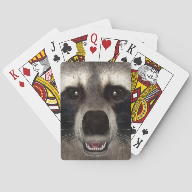 Waschbär Spielkarten (Rückseite)
