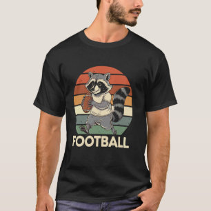 Waschbär spielt American Football Retro Vintage Wa T-Shirt