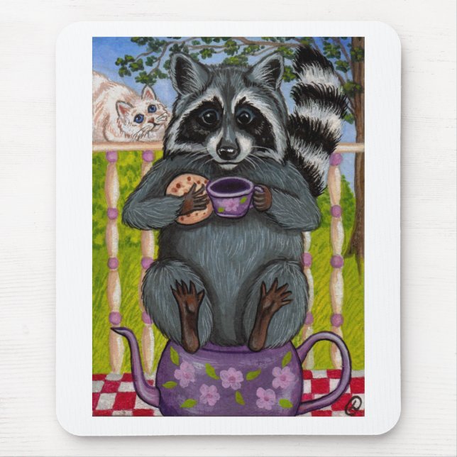 WASCHBÄR Tee-Gast Mousepad (Vorne)