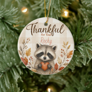 Waschbär Thanksgiving Friendsgiving Keramik Ornament
