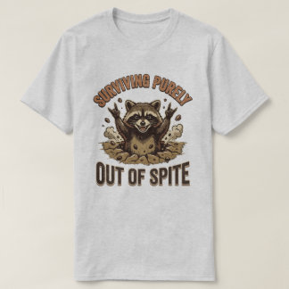 Waschbär überlebt aus Trotz T-Shirt