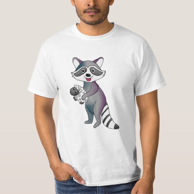 Waschbär und Schaf T-Shirt (Vorderseite)