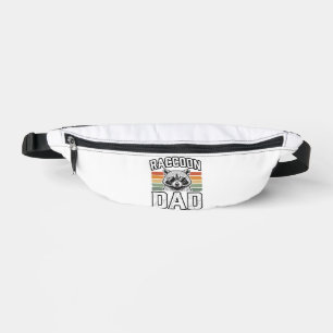 Waschbär-Vater Vintage-Gravur Retro-Vektor-Design_ Bauchtasche