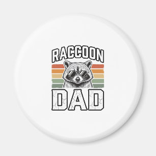 Waschbär-Vater Vintage-Stich Retro-Vector-Design_ Magnet