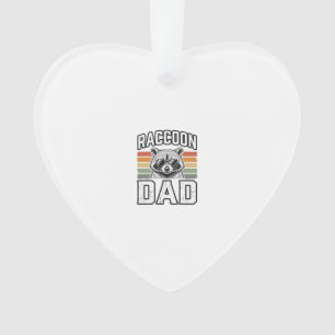 Waschbär-Vater Vintage-Stich Retro-Vector-Design_ Ornament