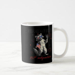 Waschbär verwildert, aber Amerika 250. Jubiläumsfl Kaffeetasse