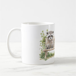 Waschbär Vogel auf Bank Beste Freunde Für Immer Kaffeetasse