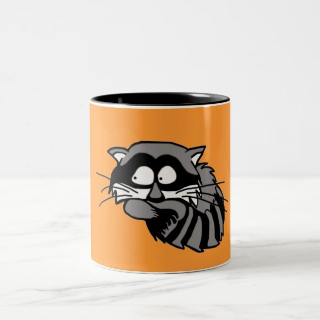 Waschbär Zweifarbige Tasse (Mittel)