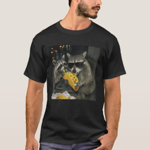 Waschbären essen Taco Lustiger Müll-Panda T-Shirt