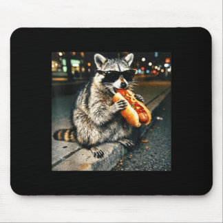 Waschbären-Hot-Dog-Shirts Mousepad
