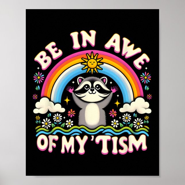 Waschbären-Meme wird von meinem Autismus-Meme in E Poster (Vorne)