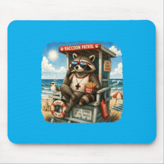 Waschbären-Patrouille Pommes Frites Strand Vintage Mousepad