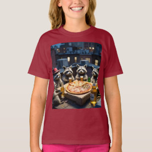 Waschbären-Pizza-Party T-Shirt
