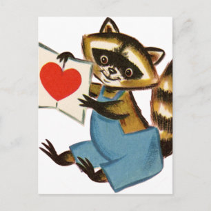 Waschbärenliebe aus zweiter Hand Postkarte