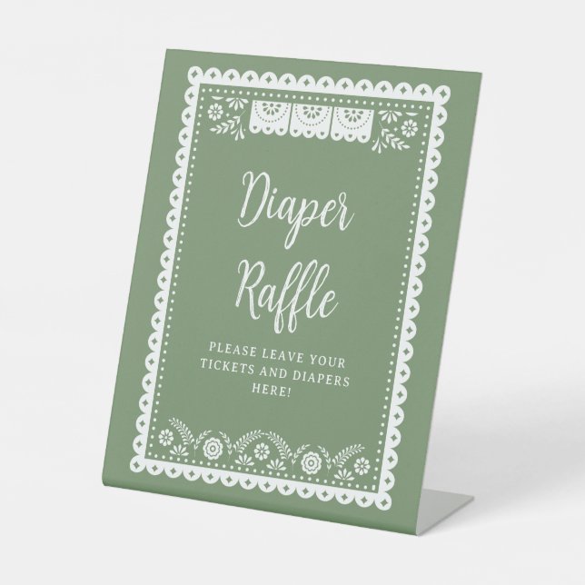 Waschbecken Green Cielito LindoBaby Dusche Windelw Sockelschild (Vorderseite)