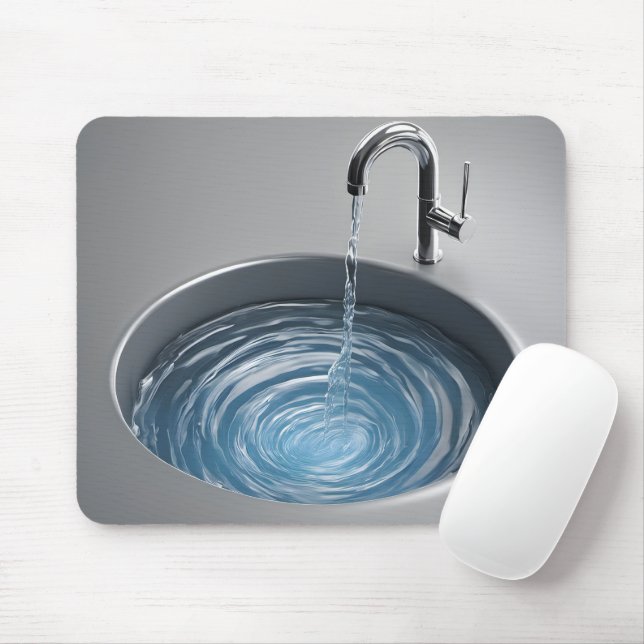 Waschbecken und Wasserhahn Mousepad (Mit Mouse)