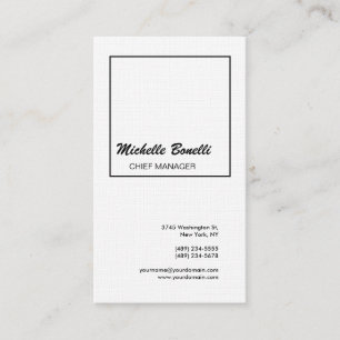 Wäsche Beruflich Minimalistisch Schwarz-weiß moder Visitenkarte