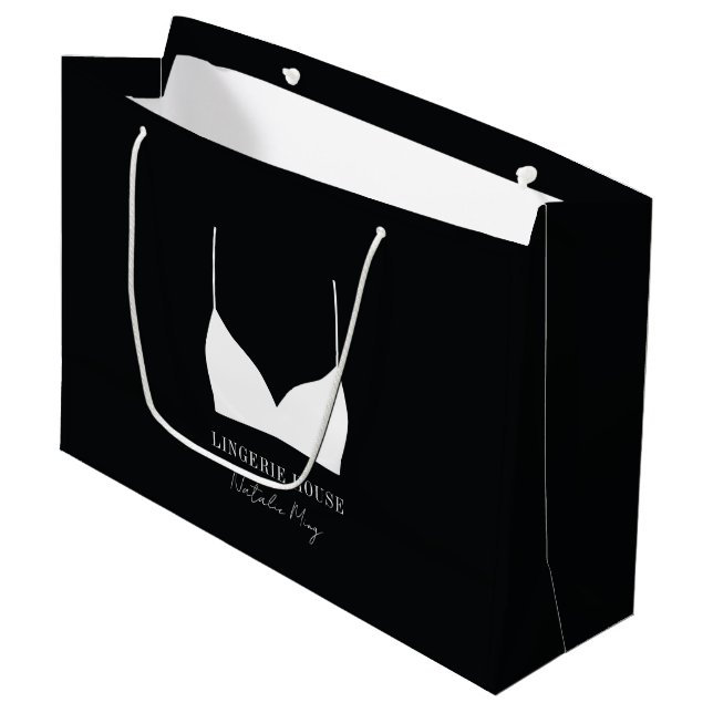 Wäsche Boutique  Große Geschenktüte (Vorderseite Schrägansicht)