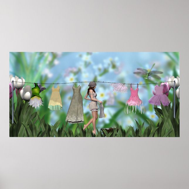 Wäsche-Fee Poster (Vorne)